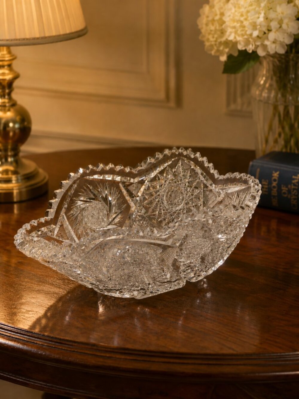 Vintage Lead Crystal Bowl Vase